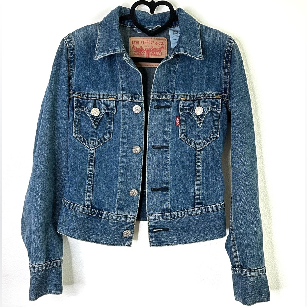 Levi’s [VTG] Blue Cropped Denim / Jean Trucker Jacket Size XS